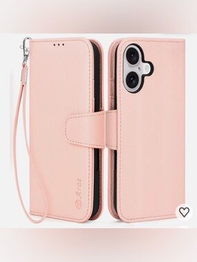 NWT~ iPhone 16 Wallet Wristlet Case w/ RFID Protection~Pink